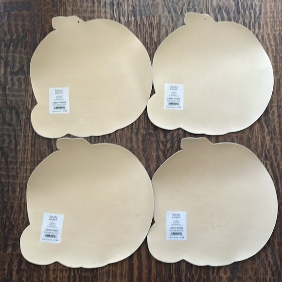 Set of 6 Linens-n-Things Spooky Lantern Pumpkin Jack-o'-lantern Table Placemats - Picture 2 of 14